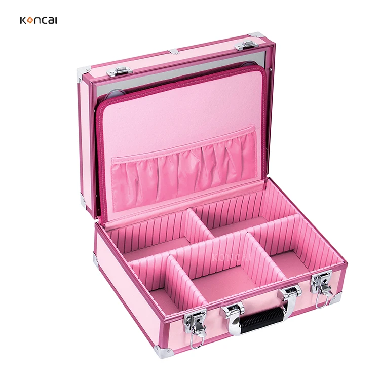 High Quality Pvc Makeup Cases With Lights And Mirror,Pink/black/blue ...