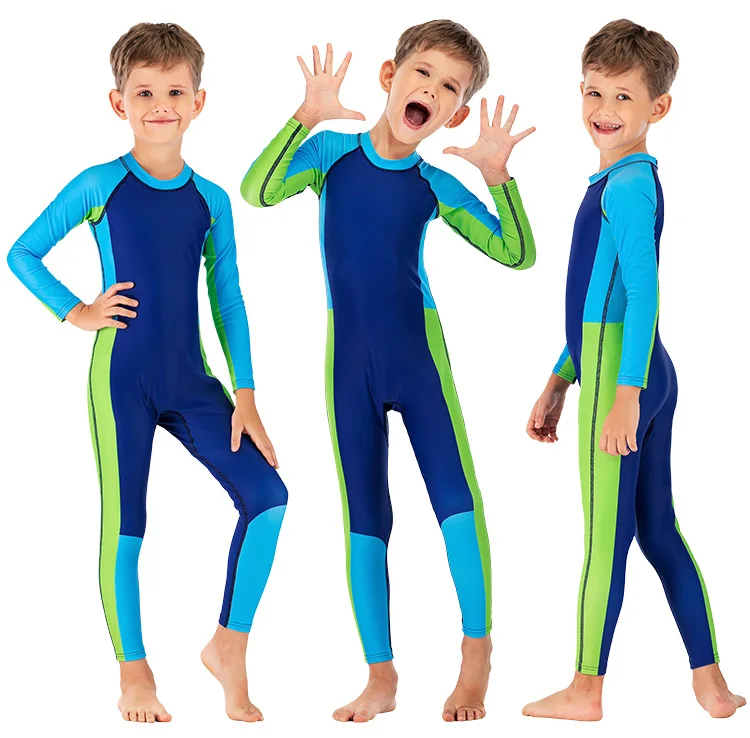 Children full swimsuit manufacturer swimming costumes for kids-boys one piece freediving wetsuit