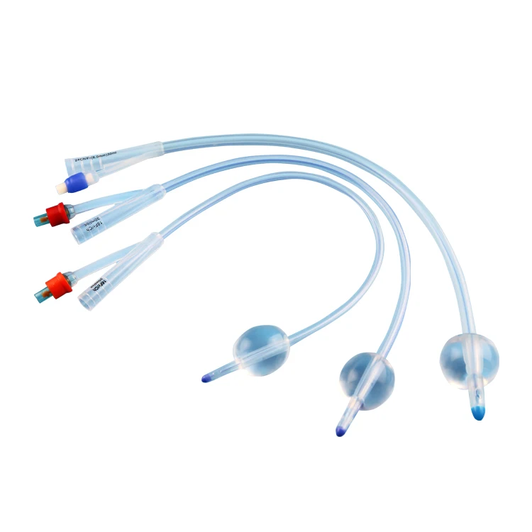 Silicone Foley Catheter With Temperature Probe,Sterile Silicone Foley ...