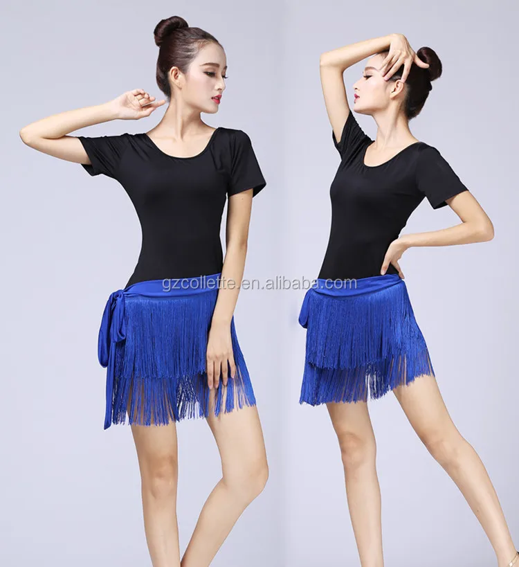 Girls Dance Skirt Child Black Stage Performance Fringe Skirt Women