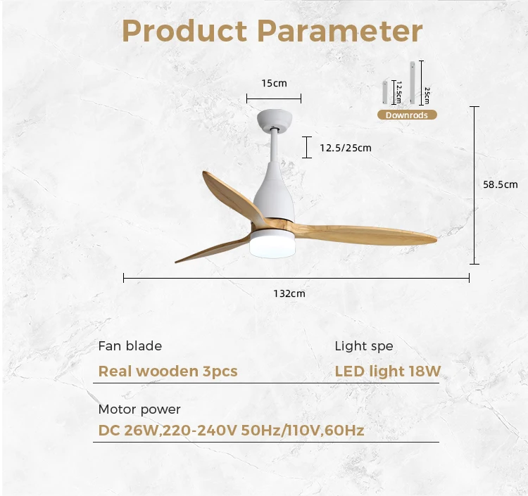 Ceiling Fan, Electric Power, DC 26W - detail 6