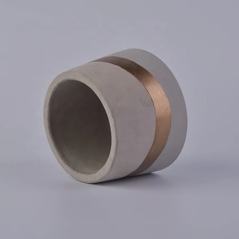 400ml Grey cement candle vessel handmade painting candle jar party decoration