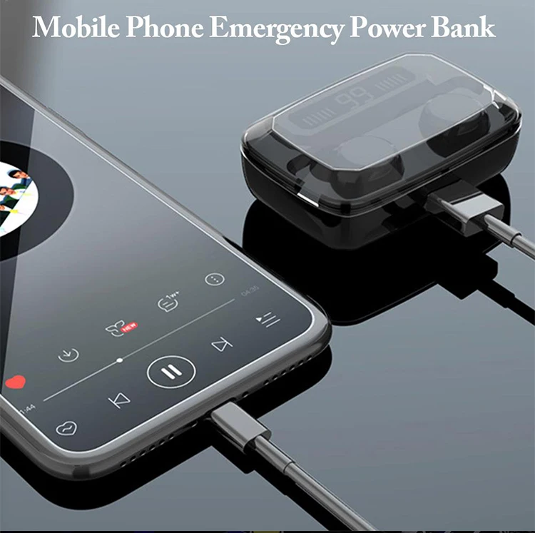 New M11 Earphone TWS 5.0 Wireless Bluetooth Headphone With 3300mAh LED Digital Charging Box Stereo Bass Sport Headset Earbuds - ANKUX.COM