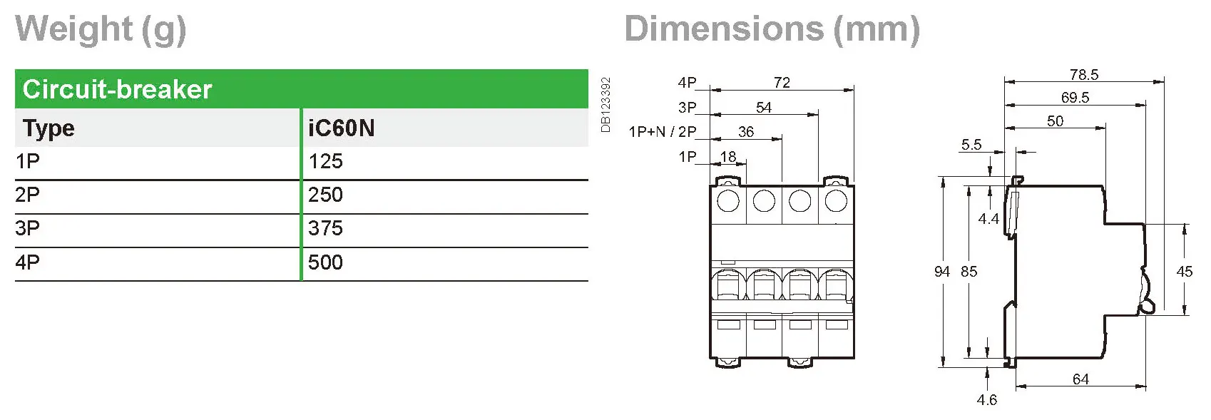 Acti9 iC60 type Miniature Circuit Breaker 1P 2P 3P 4P 1A 2A 3A 4A 5A 6A 10A 13A 16A 20A 25A 32A 40A 50A 63A 6KA 10KA iC60N MCB