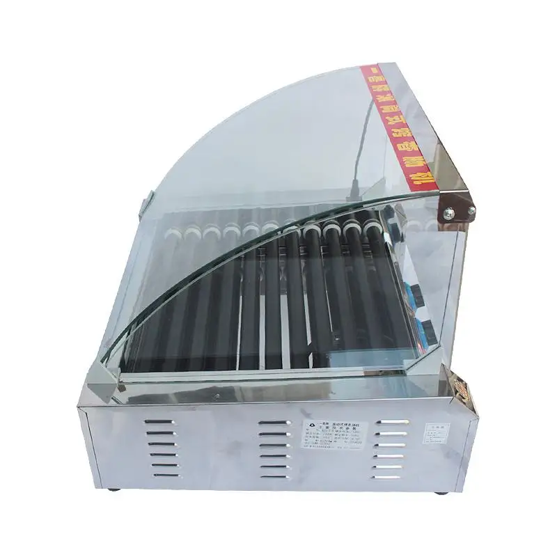 11 rollers sausage grill machine CE Approval hot dog roller grill removable black tube sausage roast machine