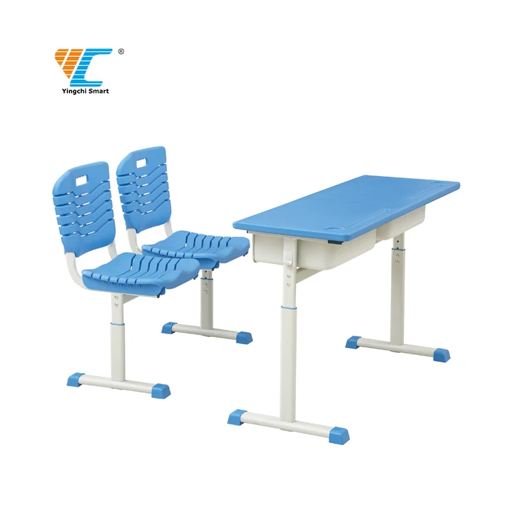 School Furniture Classroom Double Desk And Chairs Used For Students