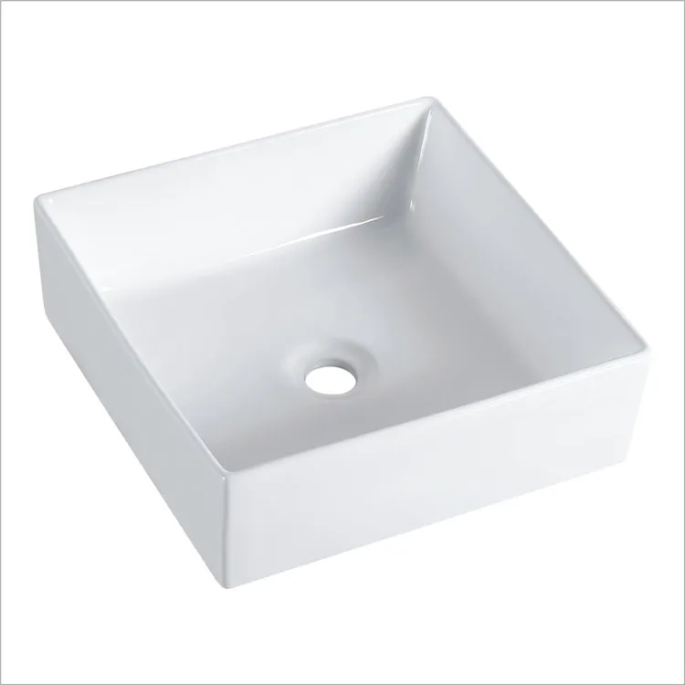 Chaozhou factory price europe design graphic design school mall ceramic apartment square counter top wash basin art sinks