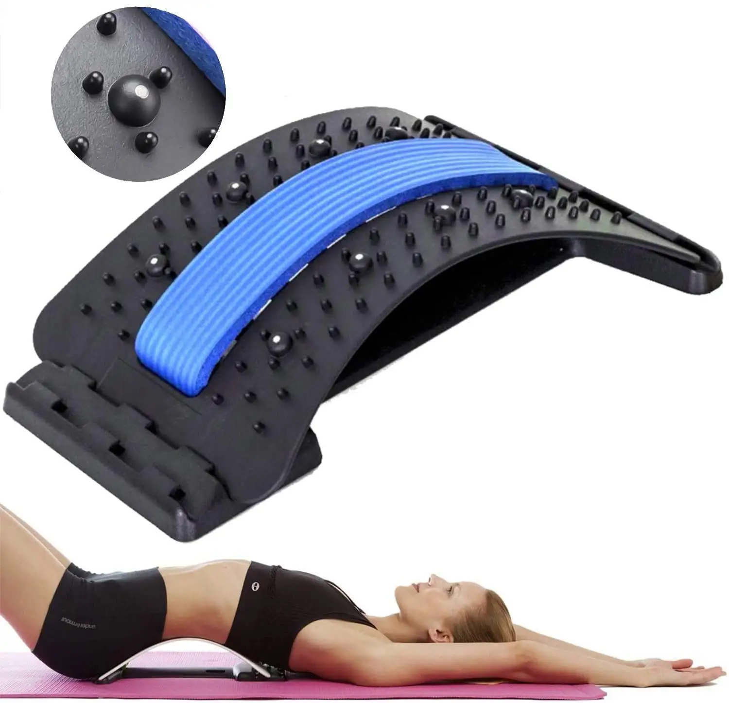 Pain-Reliever Massager. Non-Magnetic Stretcher. Lumbar vertebra traction Bed (RXPC-500d) PNG. Back level