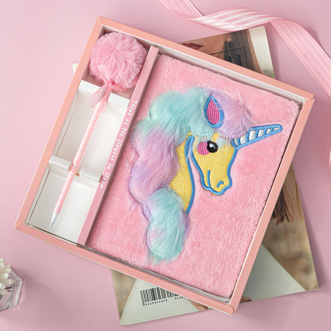 Custom Promotional Children Fluffy Unicorn Plush Journal Notebook - China  Fluffy Journal, Fluffy Notebook