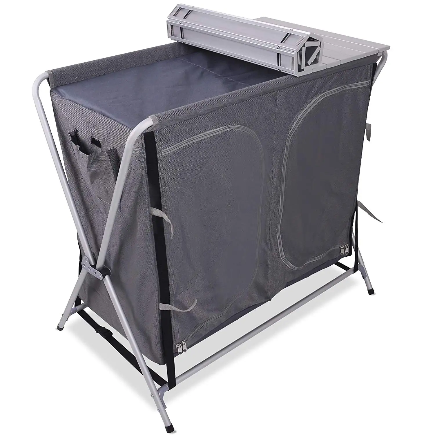 Foldable Kitchen Table Outdoor Movable Camping Cupboard Portable