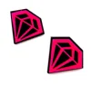 Wholesale African Personalized Resin Red Diamond Duster Dangle Earrings For Teens