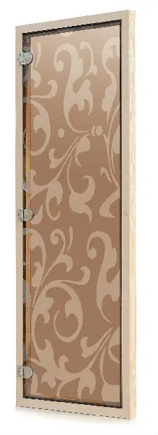 Superior brown colour Glass Sauna Doors with hemlock frame(KD-7001)