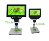 2019 New big screen digital microscope 7 inch microscope with build in rechargeable battery