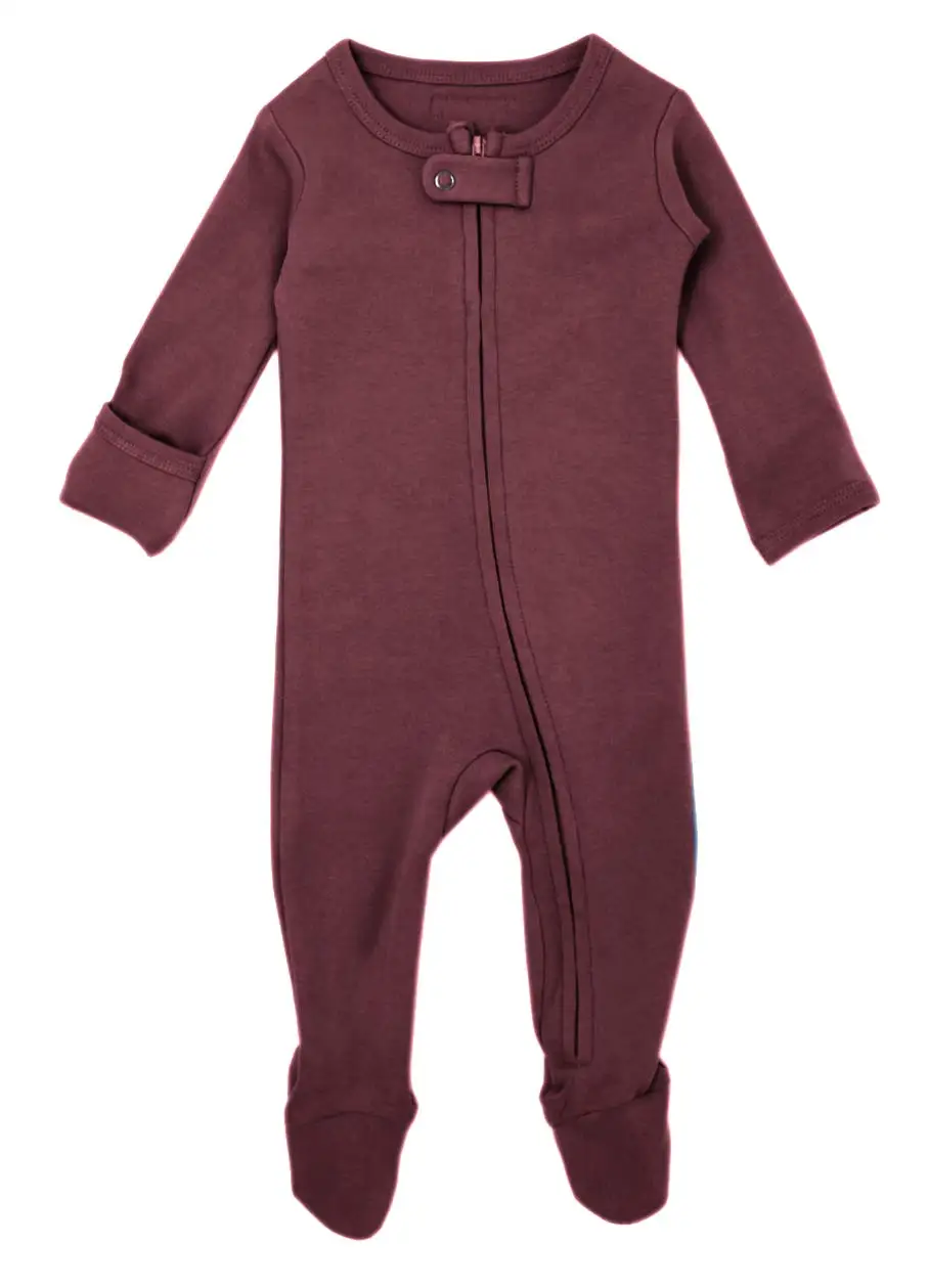Bamboo Rayon Spandex Baby Footed Toddler Pajamas Romper Zip Front Sleep ...