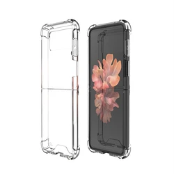 Wholesale 2021 New Folding Clear Transparent Hard Pc Cell Phone Cover Back Phone Case For Samsung Galaxy Z Flip 2 3 Flip3