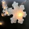 Waterproof EVA Christmas Snowflake String Light Snowflake Night Light Outdoor Hanging Light For Xmas Tree Room Window Patio