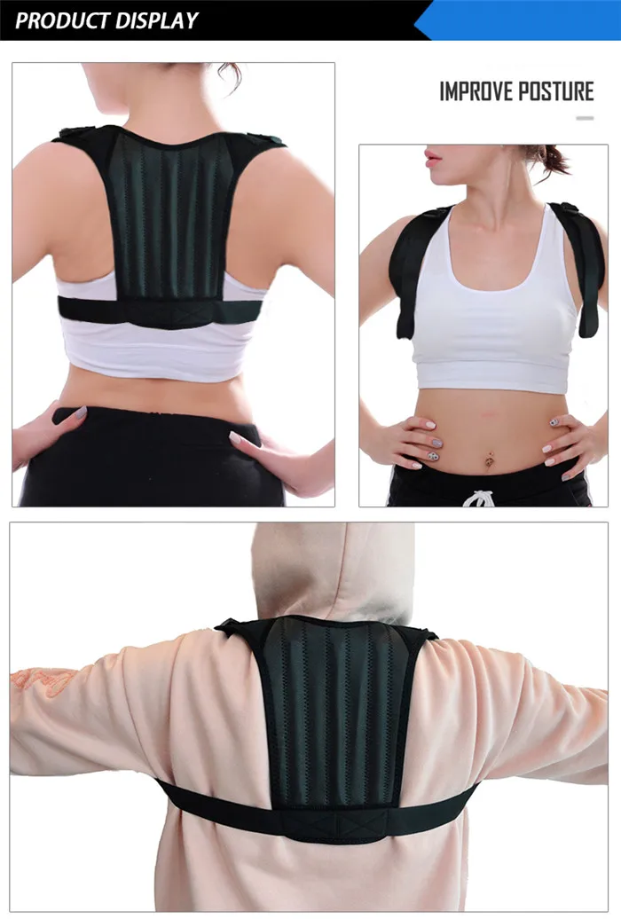 Adjustable Upper Back Correction Brace Shoulder Straightener for Posture Improvement