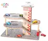 Preschool Family Gift Wooden Educational Toys Kids Car Parking Game Wooden Garage Toy