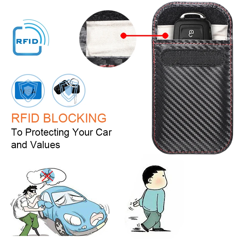 Keyless Entry Car Key Fob Pouches Fob Guard Car Key Signal Blocker Bag ...