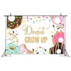 7x5ft Donut Grow Up Baby Shower Party Decorations Photo Studio Background Girl Princess Sweet 1st Birthday Decorations