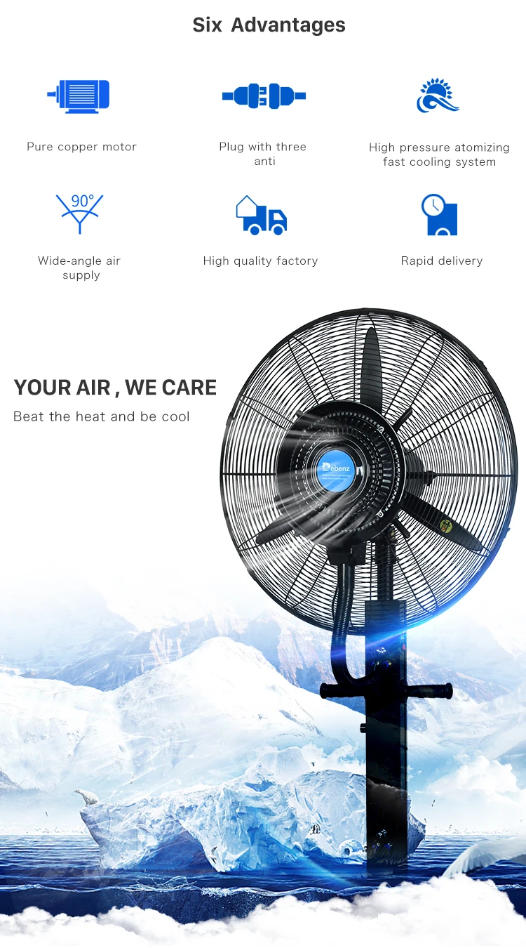 26 Inch Industrial Specification Water Spray Steam Mist Stand Fan Buy