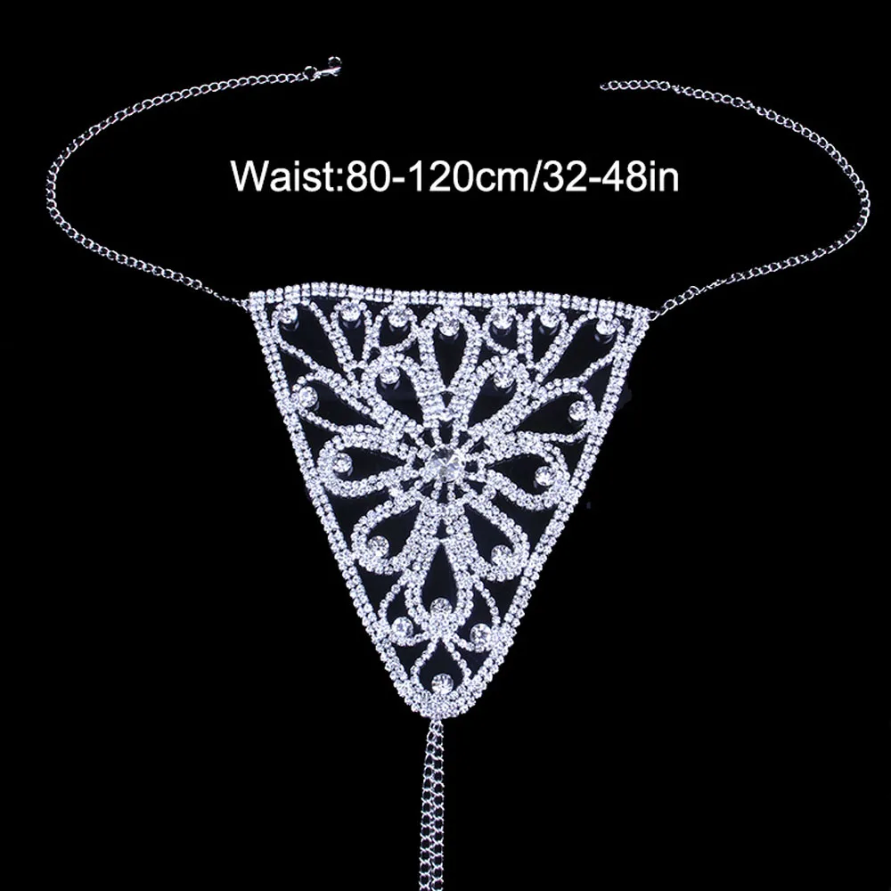 Sexy Flower Rhinestone Body Chain Underwear Set Crystal Bra Thong Panties Body Jewelry Buy