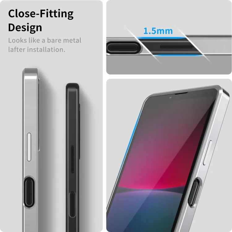 Aluminium Alloy Black Phone Case Lens Cover Detachable 2 In 1 Tpu