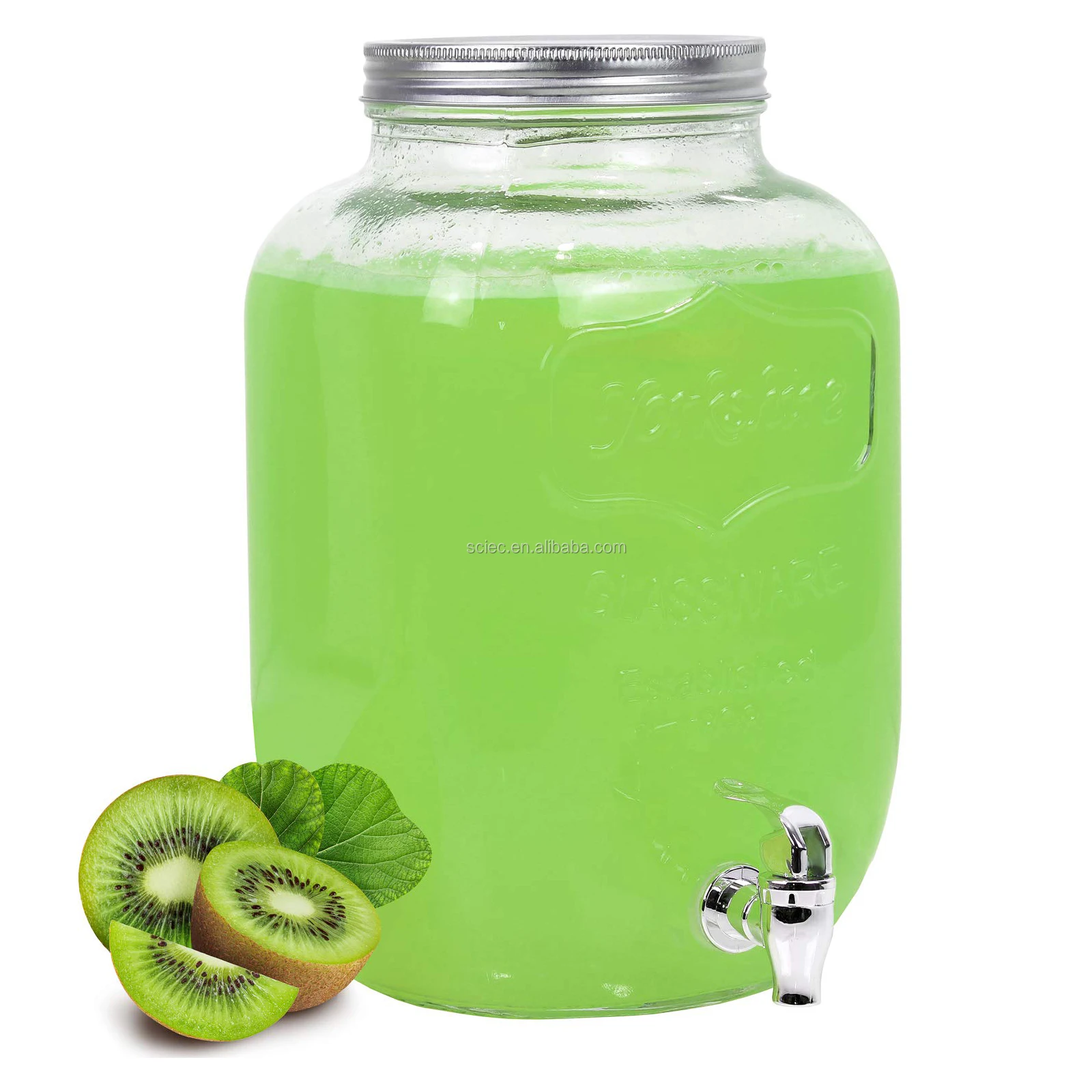 Hotsale Square 4l 5l 8l Yorkshire Glass Beverage Drink Dispenser Mason