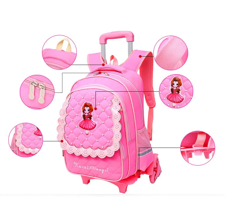 かわいいスクールバッグ美しい女の子のトロリーバッグ Buy トロリースクールバッグ スクールバッグ トロリーバッグ Product On Alibaba Com