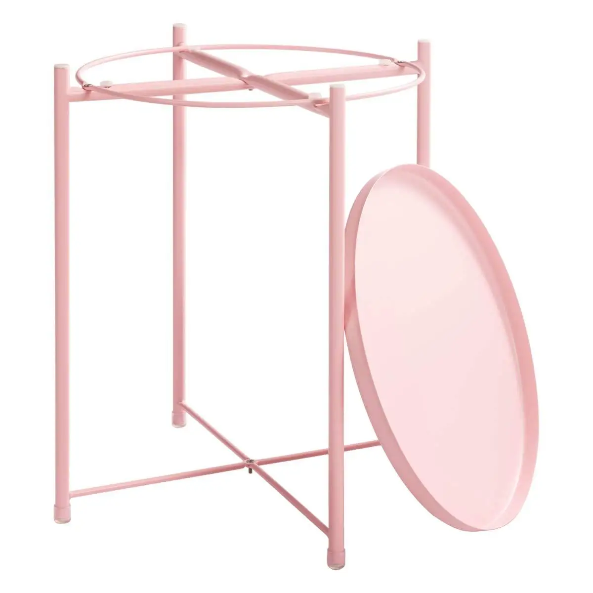 Garden Home Ling Room Furniture Metal Round Folding Tray Coffee Side