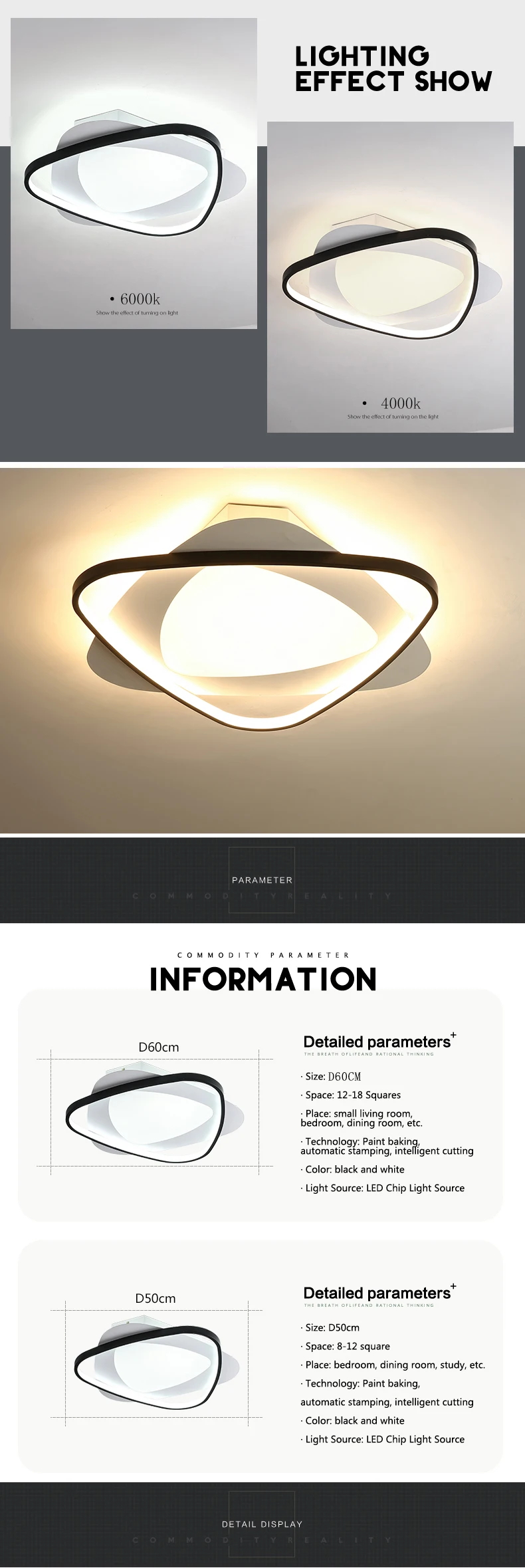 Modern Nordic Round shape 12W 22W 30W 40W Wooden Copper Bedroom Living Room Led Ceiling Light