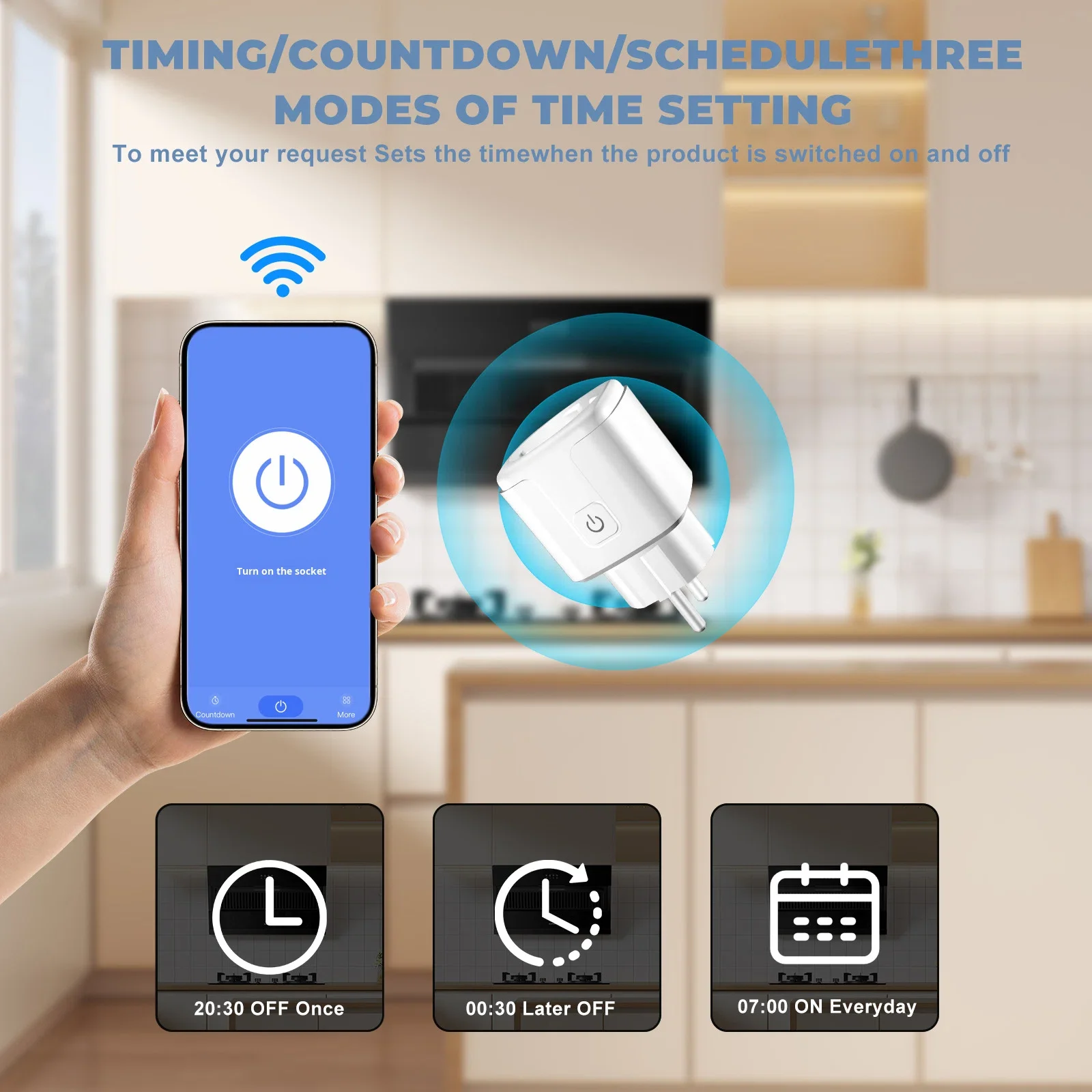 European Standard Smart Socket WiFi Smart Plug CozyLife Remote Control 16A Smart Home Security Door Protection Timing Settings Hcaf1681107b449febb060735bf86980fy