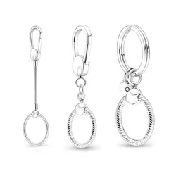 key ring new design divines fit pandoraor jewelry sets 925 Sterling Silver Rings keychain DIY charms jewellery set