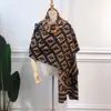 New printing double F letter scarf ladies autumn and winter cashmere warm shawl long thick scarf wholesale