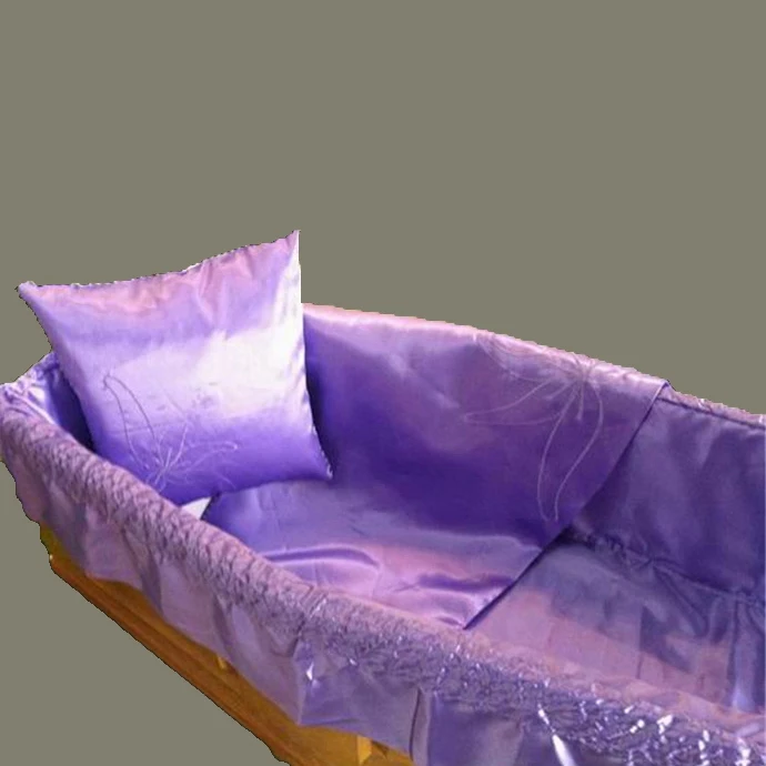 Best Price Caskets: 8821-FC - Full Couch Solid Poplar wood, Dark Purple Velvet  Lining