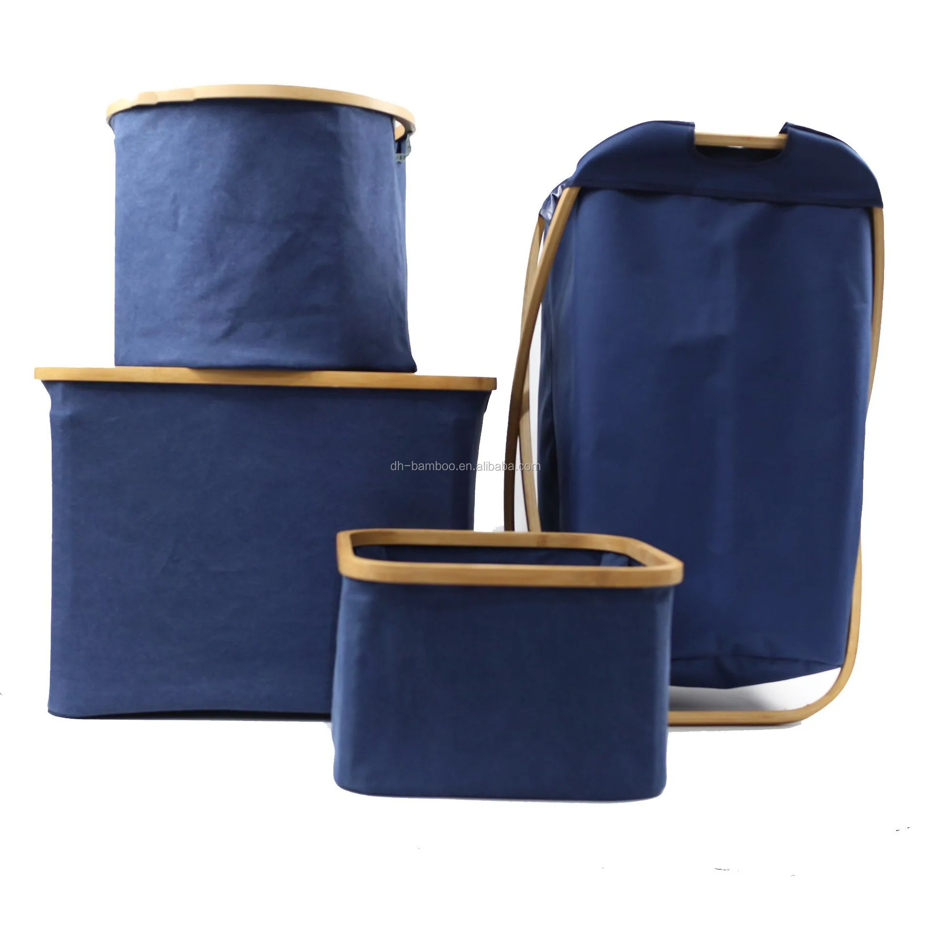 Wholesale Collapsible Basket For Clothes Bamboo Laundry Basket Laundry