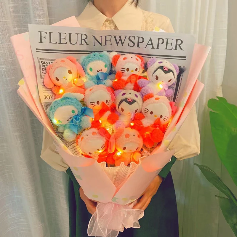 Custom Popular Bouquet Stuffed Toy Valentine's Day Flower Bouquet Plush