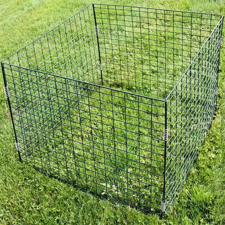 Powder Coated Garden Wire Compost Bin For Garden Leaves Wire Mesh ...