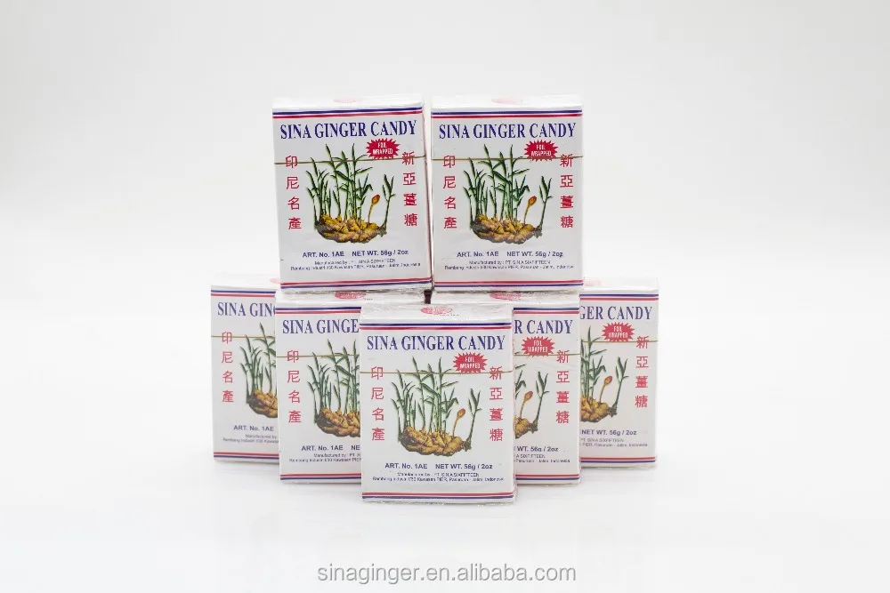 Indonesia Top Brand Sina Ginger Chew/ginger Candy/soft Chewy Candy