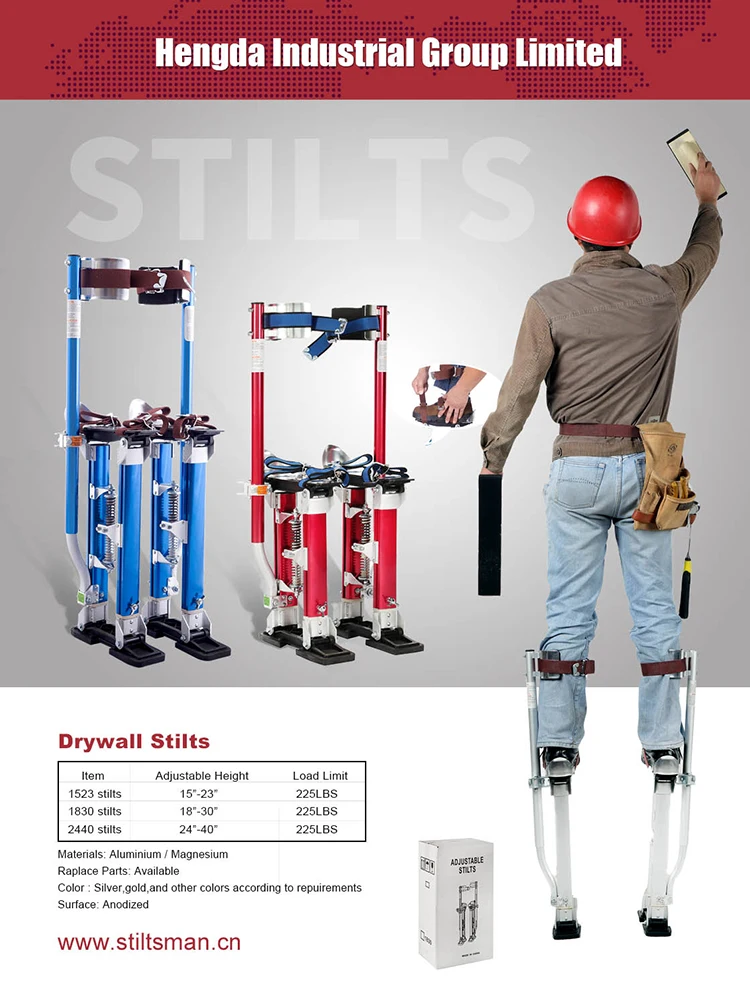 Drywall Stilts Zancos Para Trabajo Duraderos y Asequibles Professional 18" 30" 