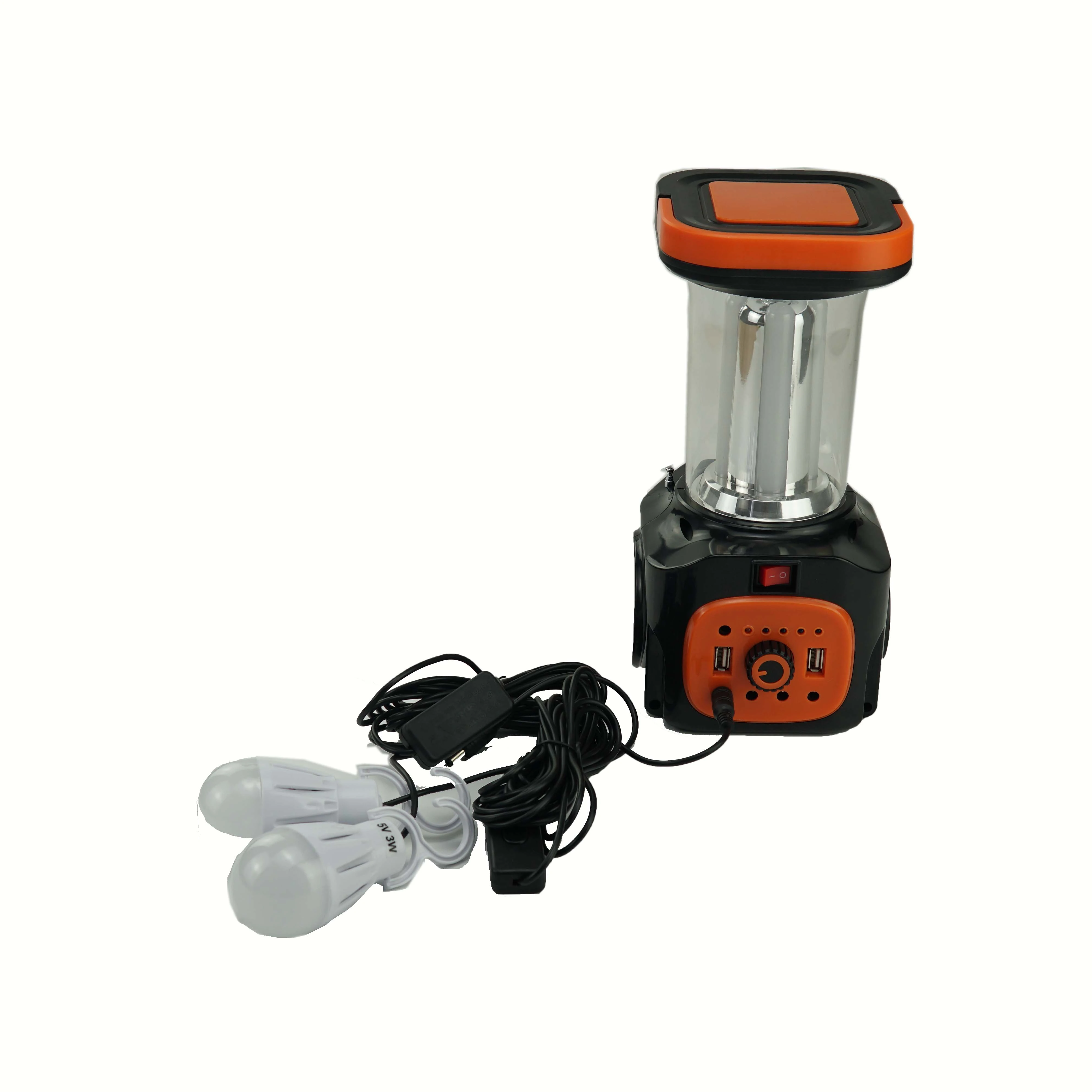 2020 new mini solar energy power system with radio solar portable camping light with led bulb
