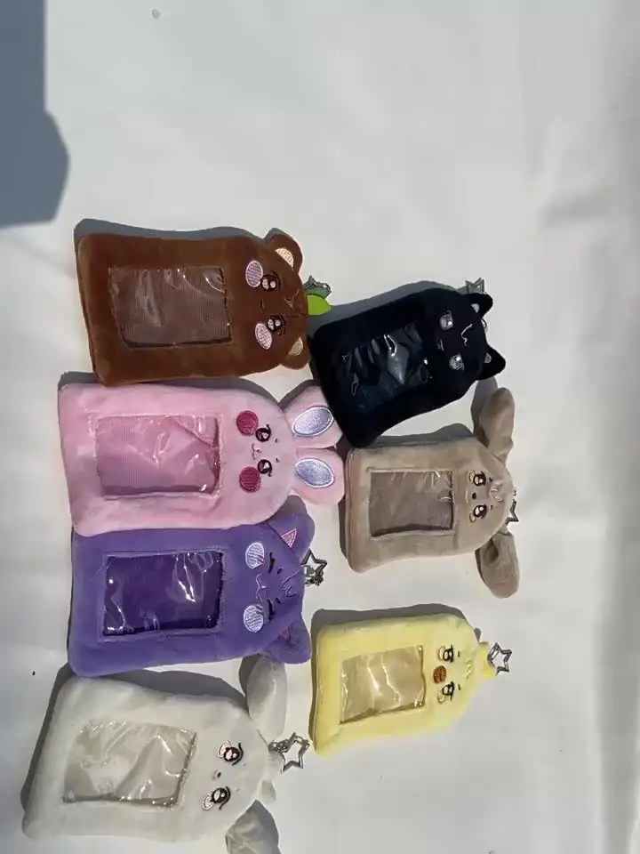 KPOP ATEEZ ANITEEZ Cartoon Animals Plush Card Holder Pendant