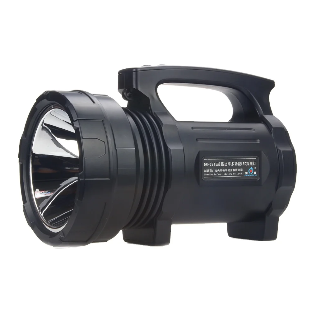 
China hot selling LED searchlight spotlight black portable super-power rechargeable and multifunctional factory 