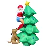 2.7m Inflatable Christmas Tree with Dog Chasing Santa