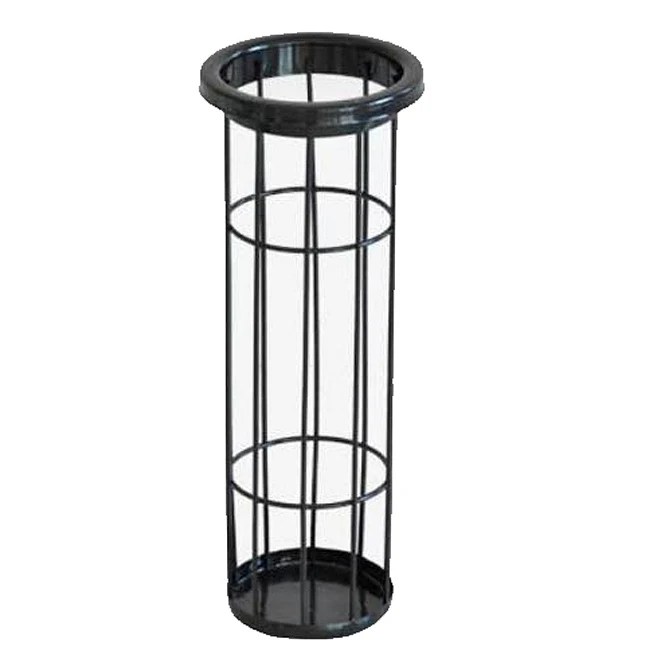 Filtre Torbası için Karbon Çelik Silikon Kaplı 6 '' Filtre Torbası Kafesi 8