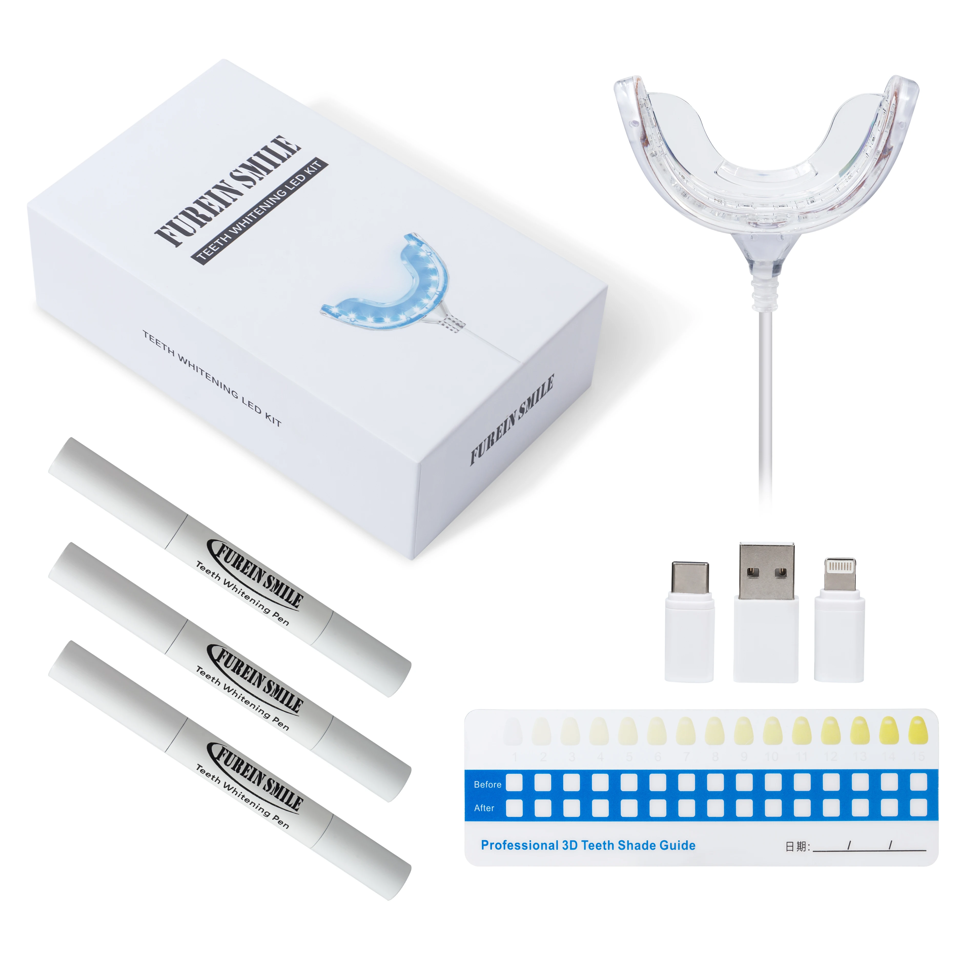 Portable 16 Led Teeth Whitening Light For Smart Iphone/android/usb Connector Dental Bleaching Teeth Whitening Kit System Device