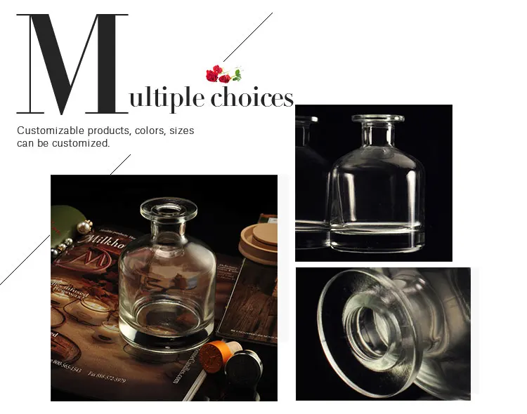 empty reed diffuser glass bottle