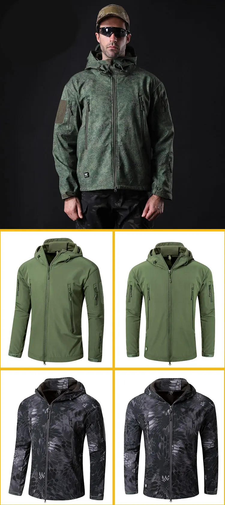 防水战术男士战斗夹克外套军装风衣户外徒步软壳冬季夹克