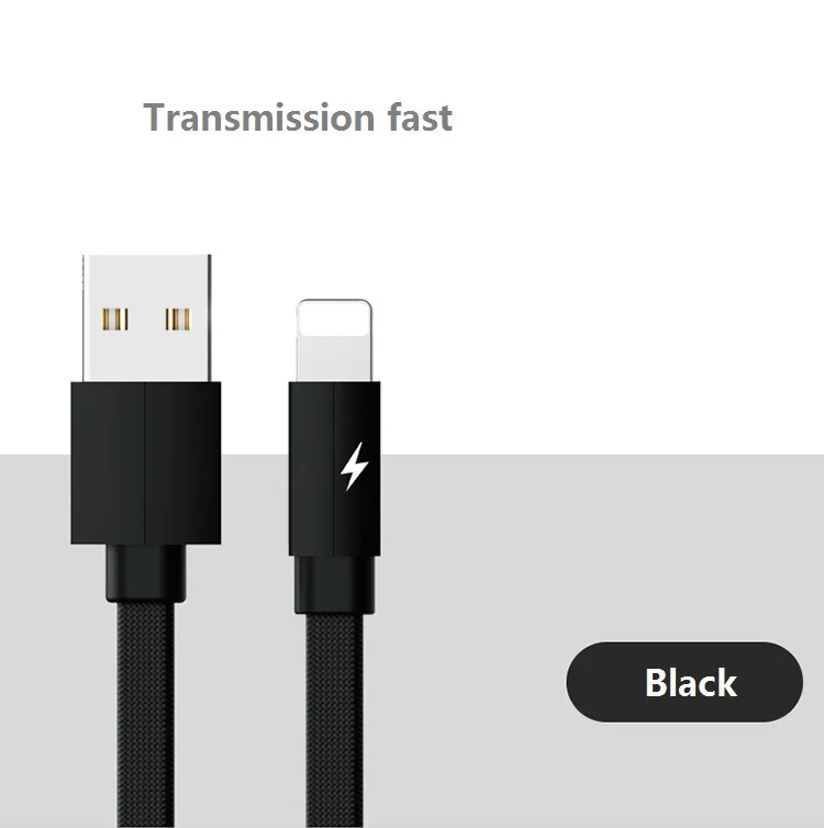 Kailiya 2.1A USB cable 1m black white blue black green flat jeans denim Type C USB data cable for Huawei xiaomi vivo OPPO - ANKUX.COM