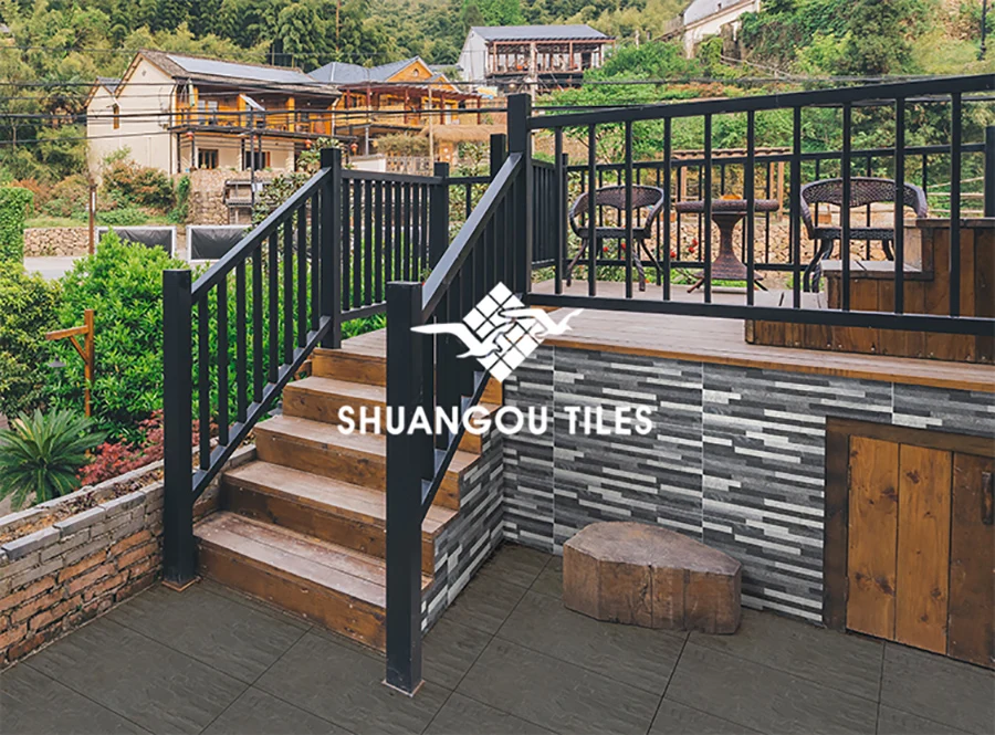 Azulejo De Aspecto De Piedra Cultural De Cerámica Para Pared Interior